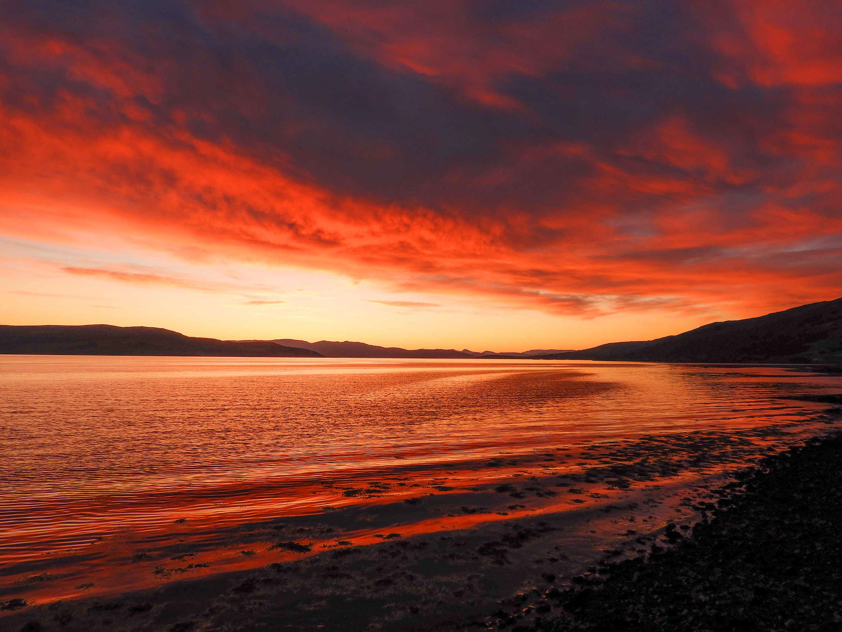 Our luxury Isle of Skye accommodation offers amazing sunsets from our location