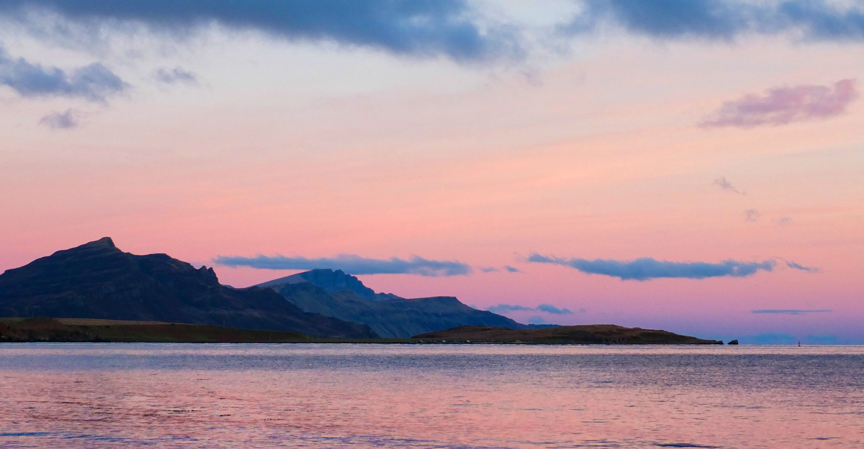 Enjoy stunning sunsets and sunrises at The Boathouse luxury accommodation in Sconser on the Isle of Skye