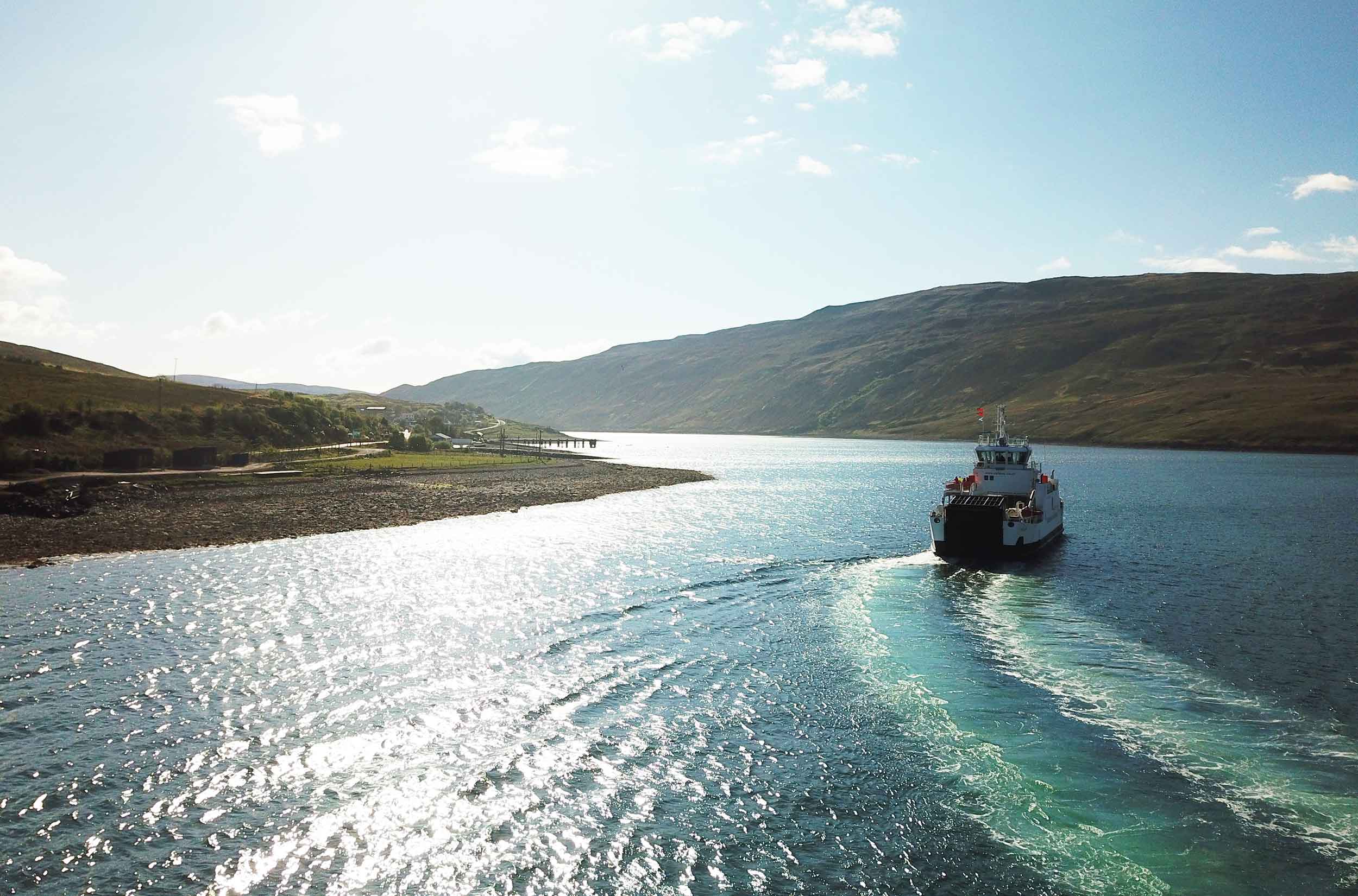 The Boathouse accommodation sits on the shores of Sconser on the Isle of Skye offering sea views