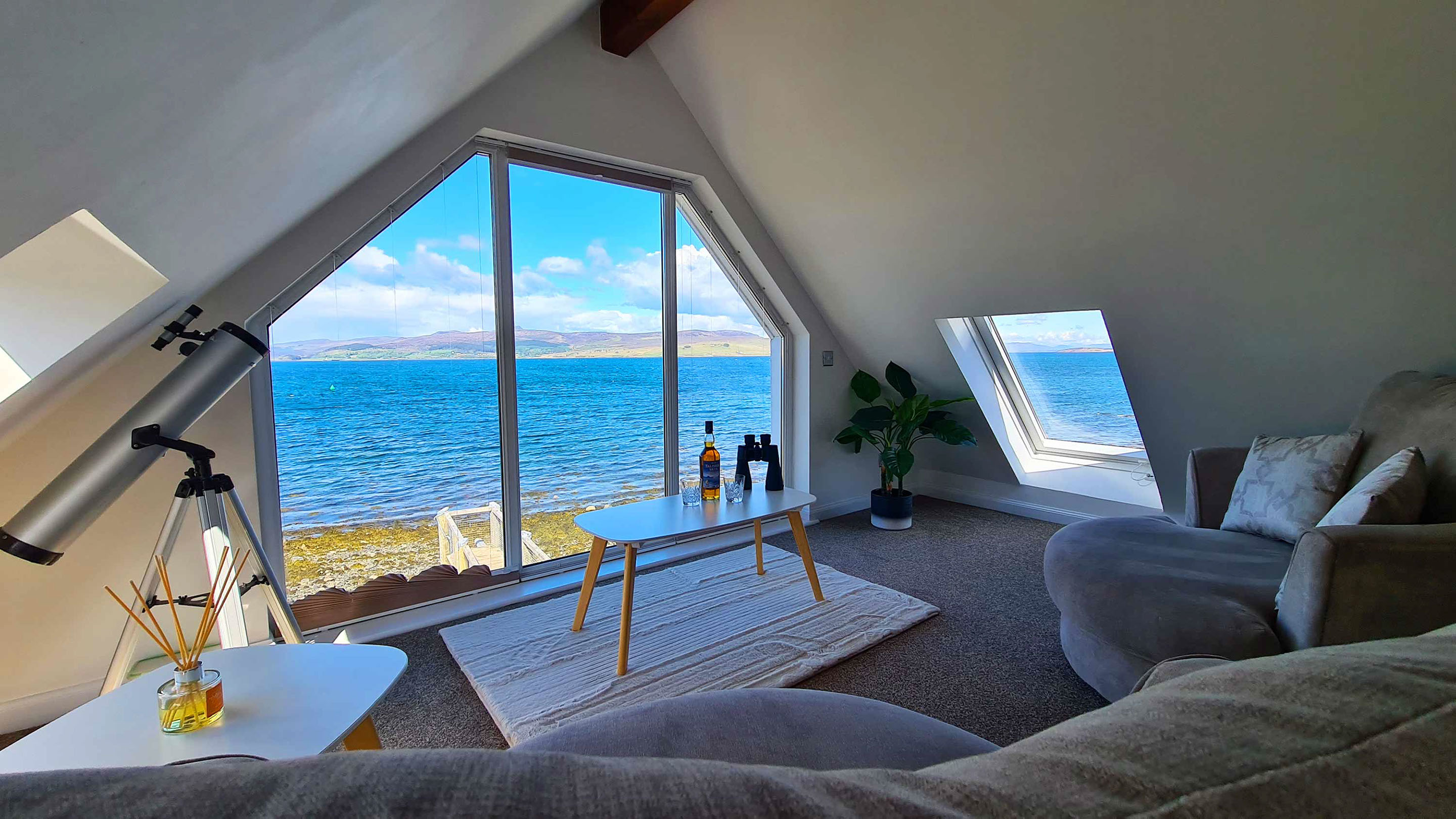 Wake up to stunning sea views of the Isle of Skye at The Boathouse self catering accommodation