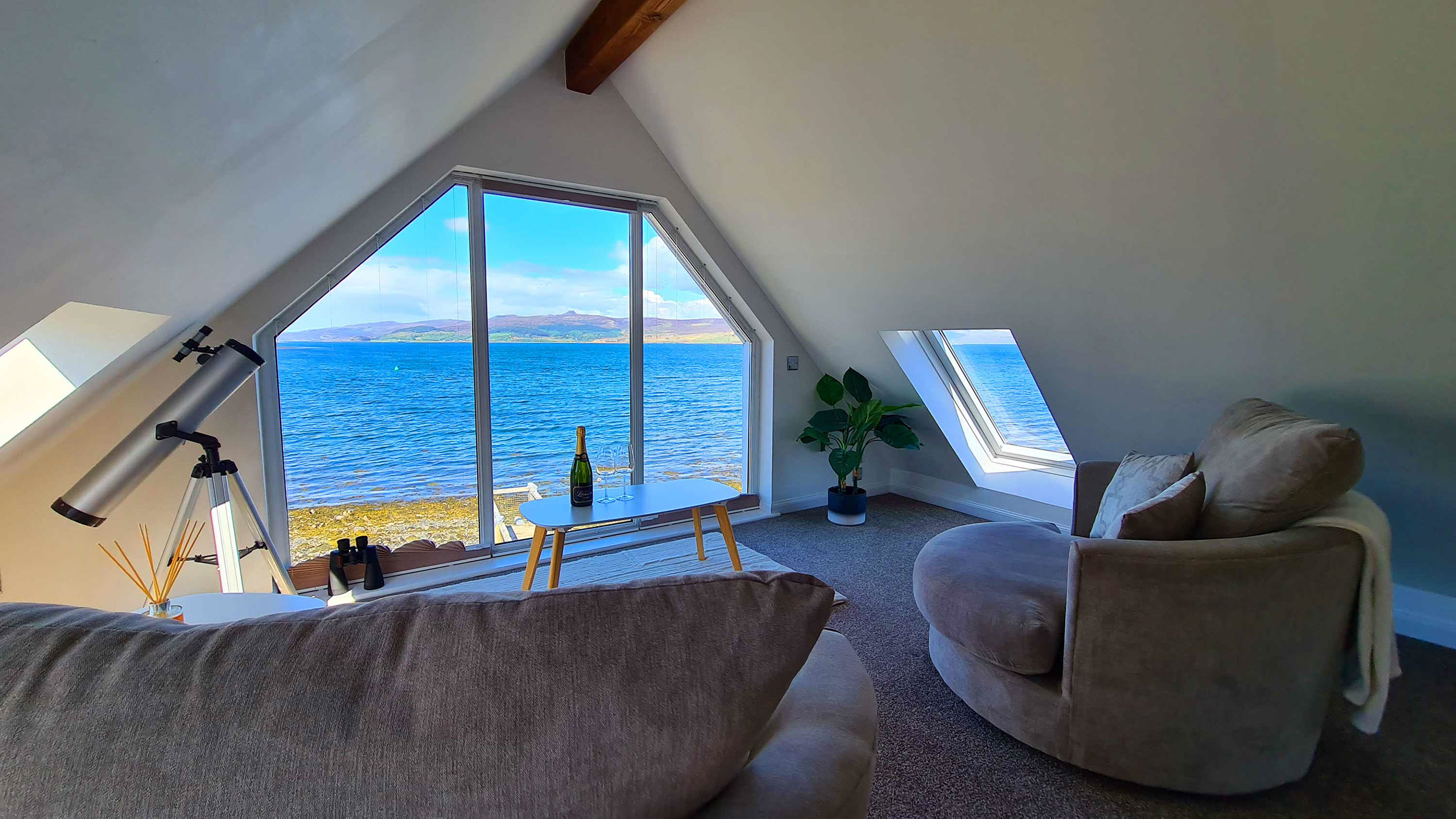 The Boathouse is a luxury self catering accommodation in Sconser on the Isle of Skye with sea views